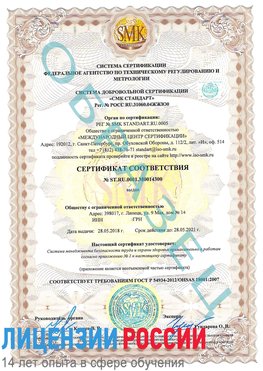 Образец сертификата соответствия Ишим Сертификат OHSAS 18001